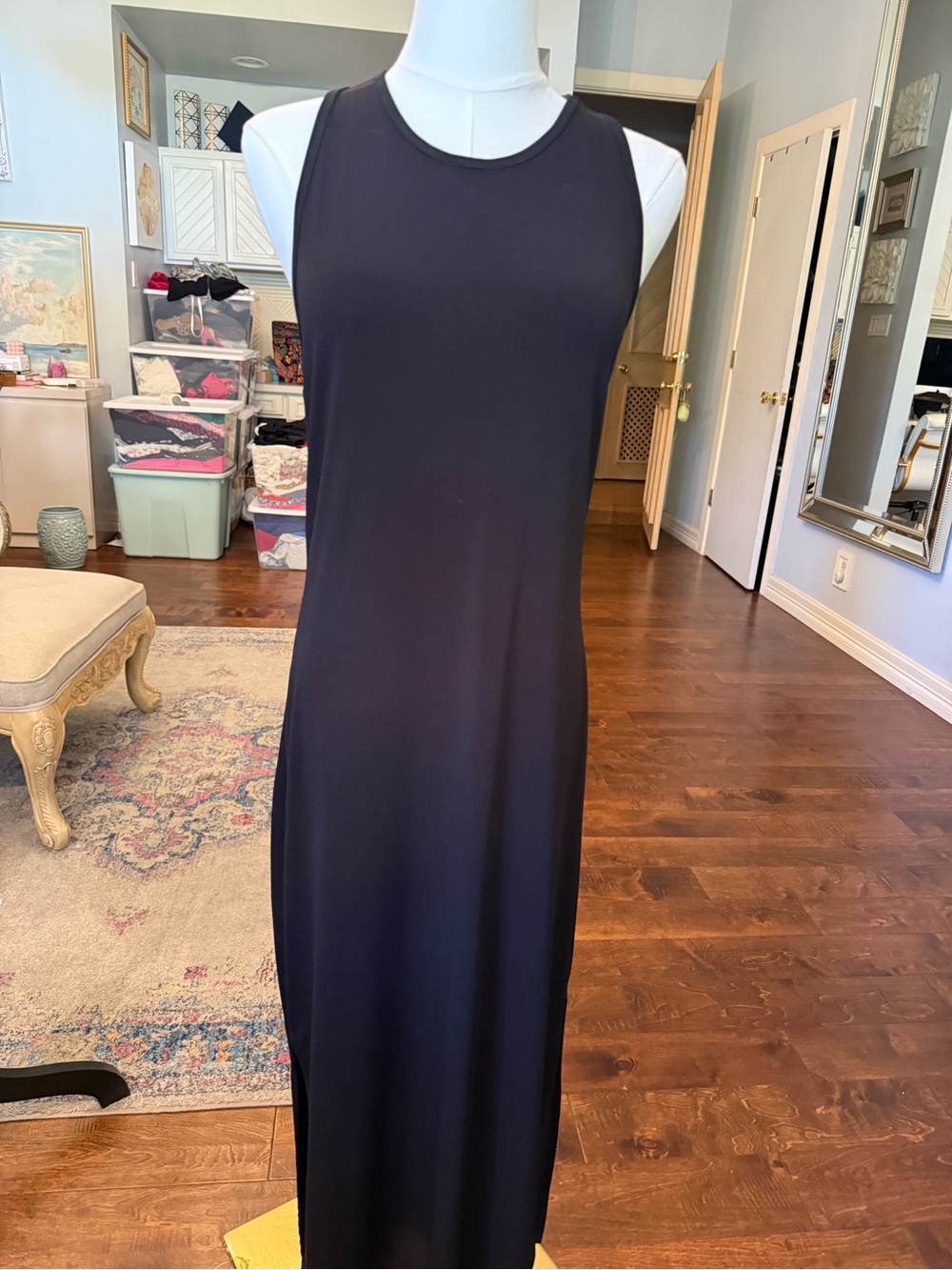 Banana Republic Black Sleeveless Maxi Dress